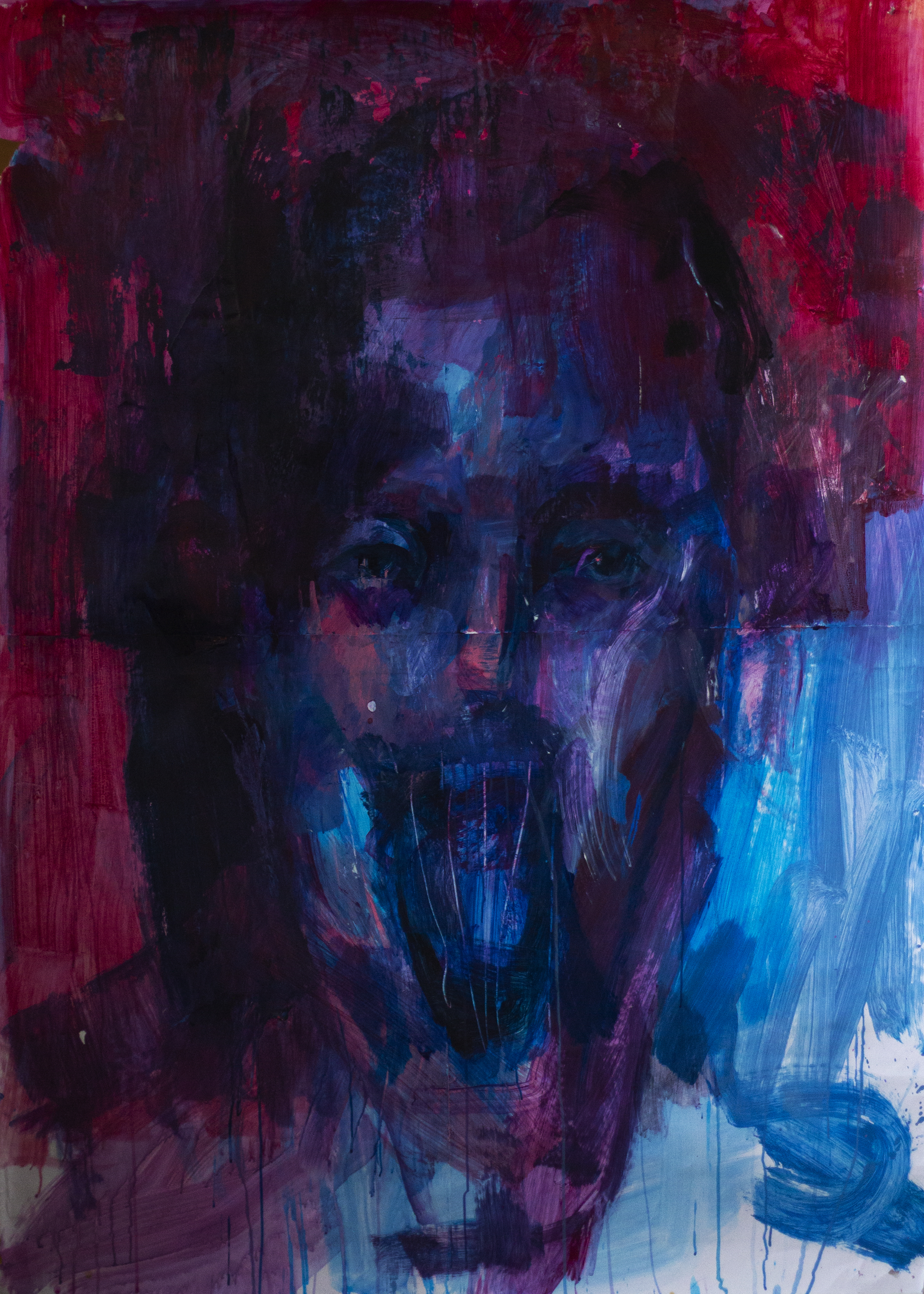 Saint, 200x140 cm, acrylic on glued paper