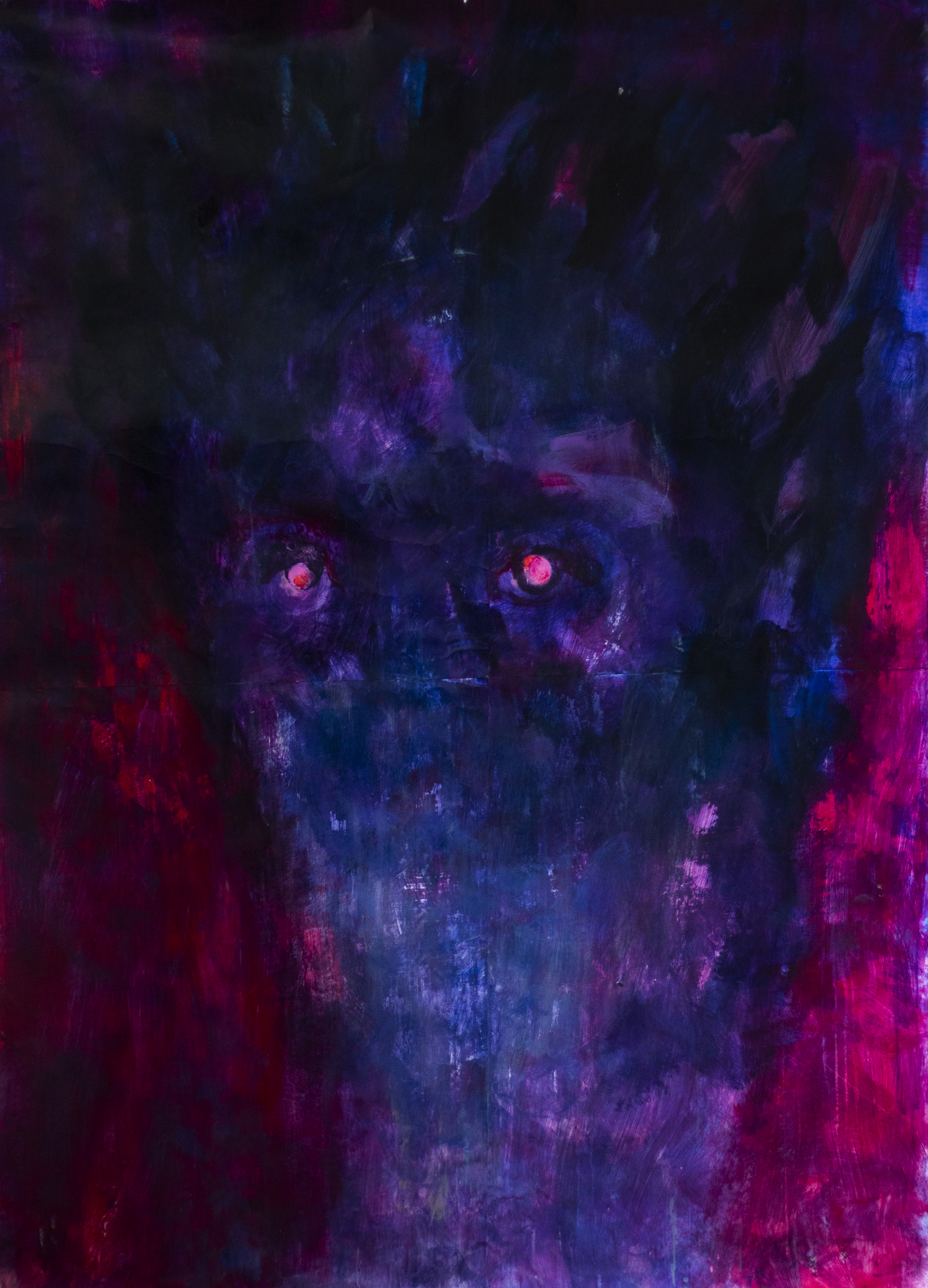 Ifrit, 200x140 cm, acrylic on glued paper