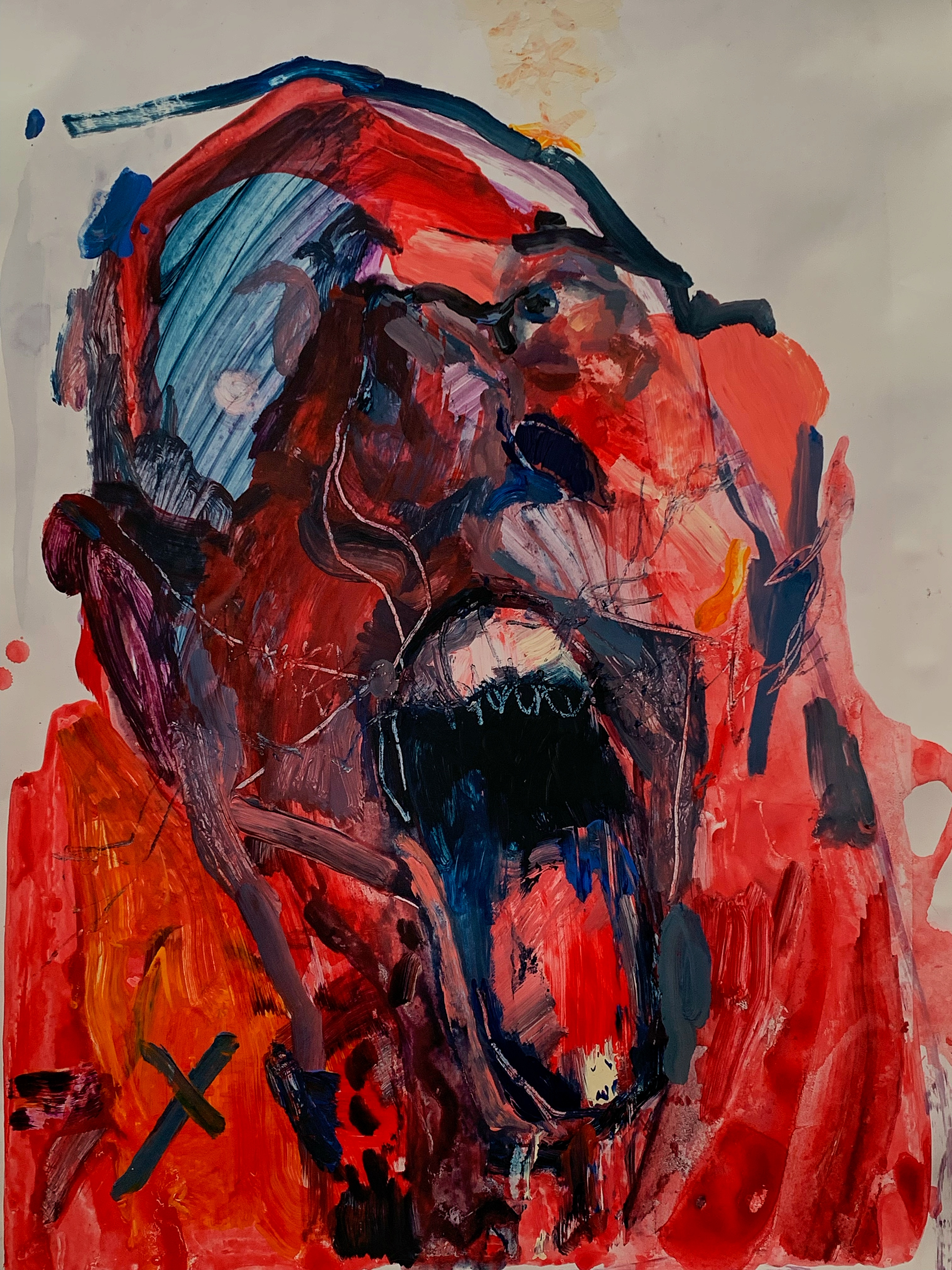 Fatigue, 100x80 cm, acrylic on glued paper