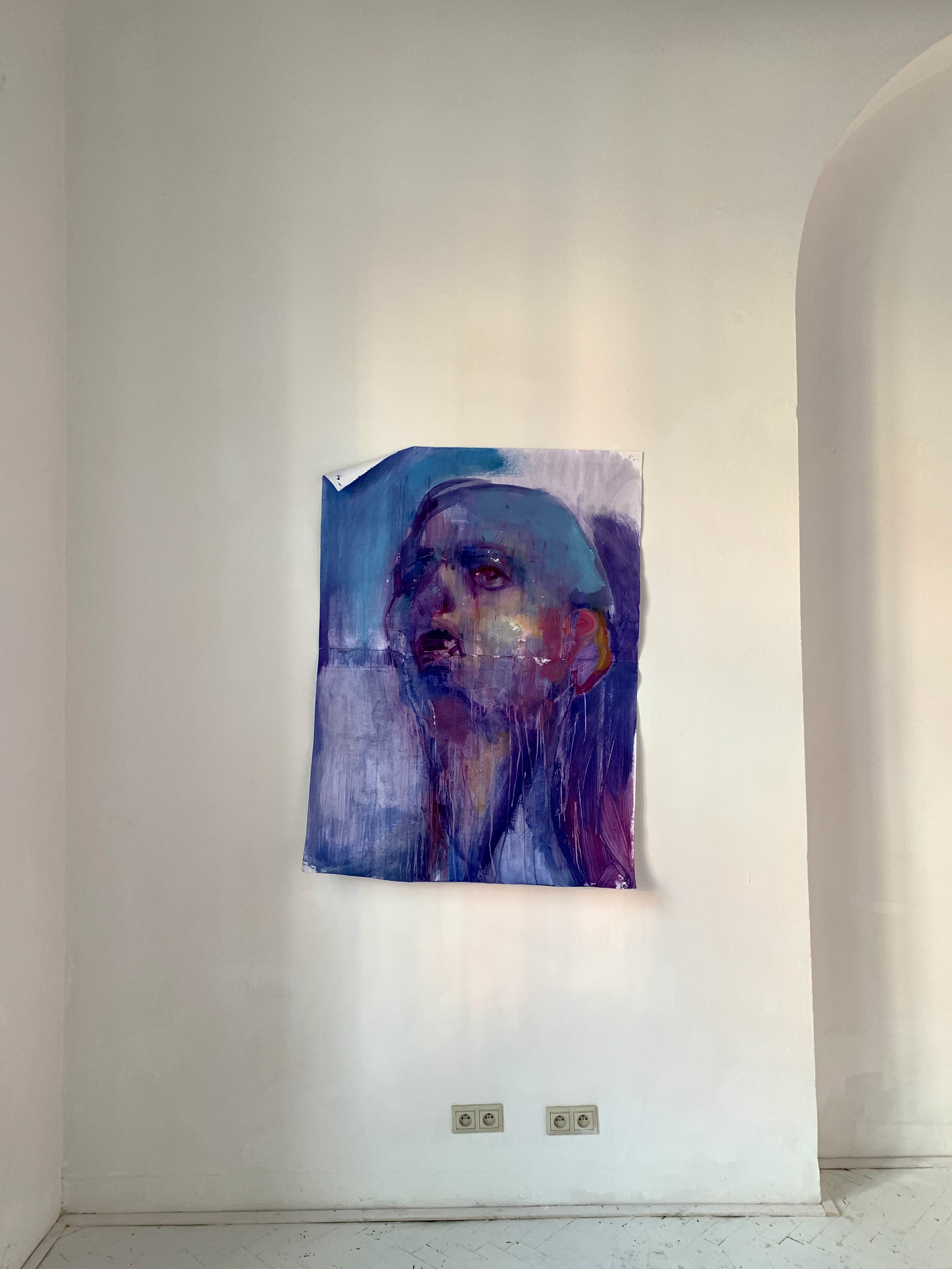 Untitled, 140x100 cm, acrylic on glued paper